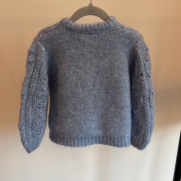 Zara girls size 2-3 light blue cardigan sweater - Picture 3 of 3